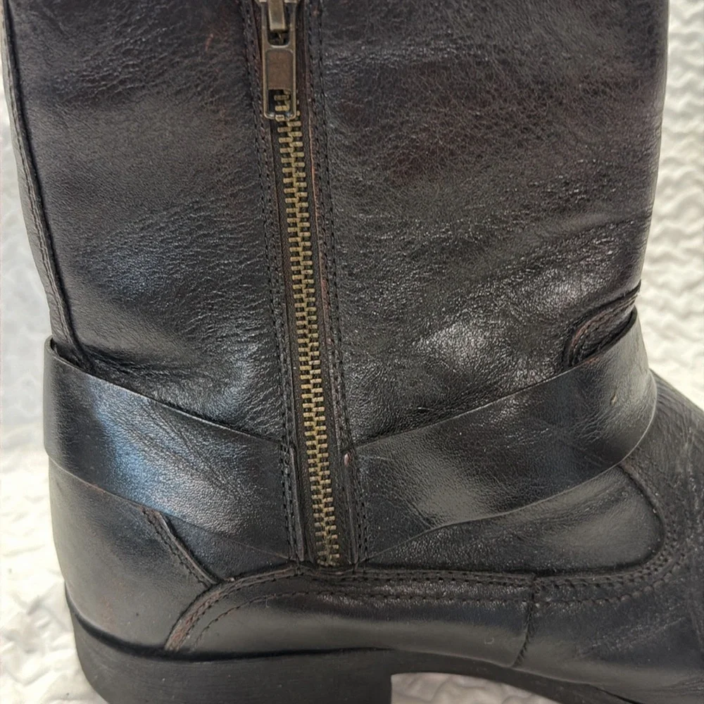 Chaps Black Leather Men's Boots